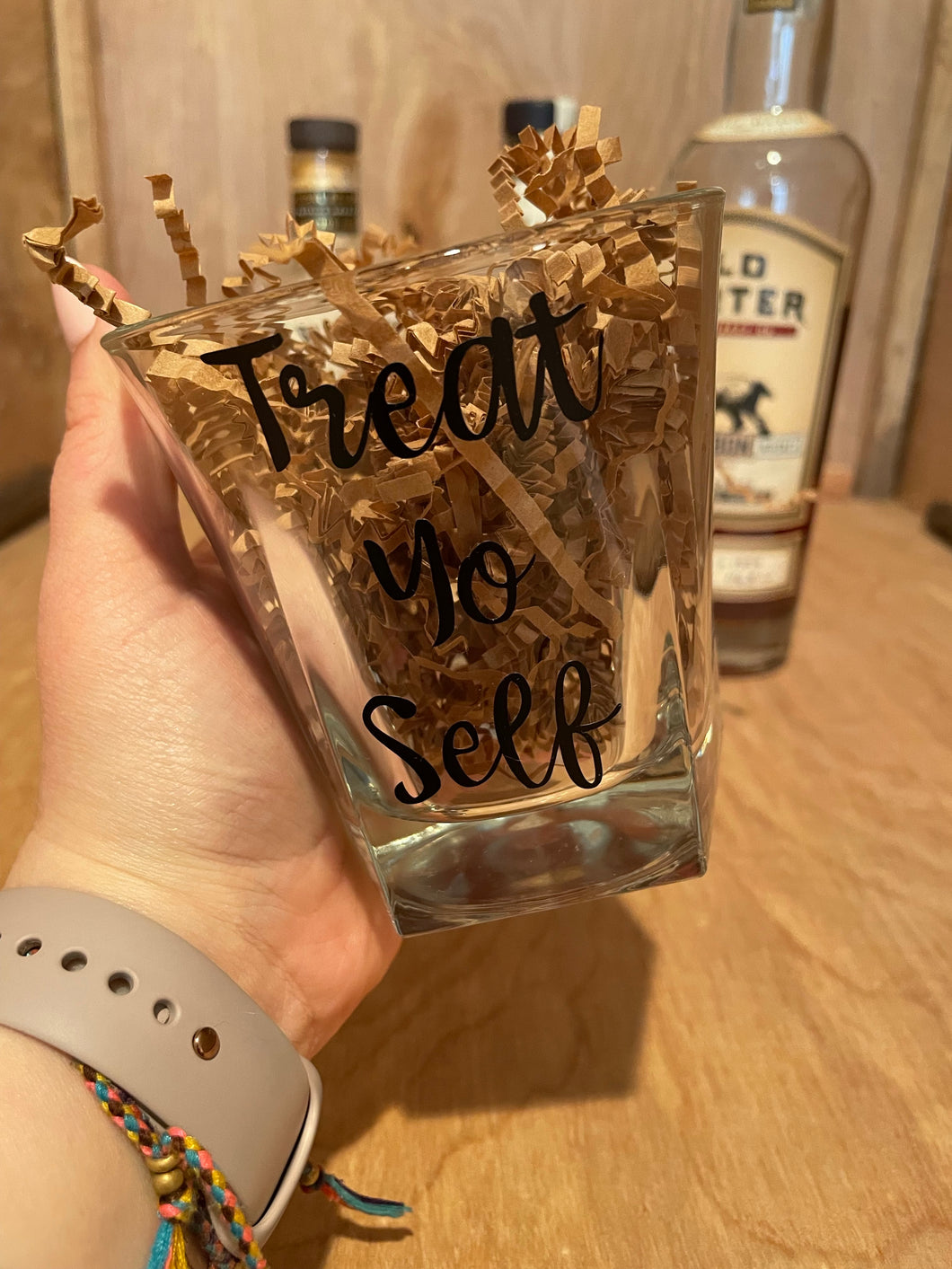 Rocks Glass “Treat Yo Self”